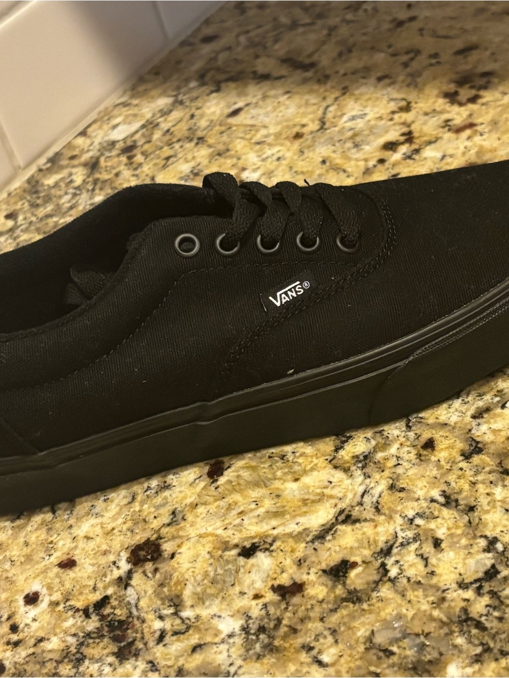 Vans Men’s All-Black Low-Top Canvas Sneakers